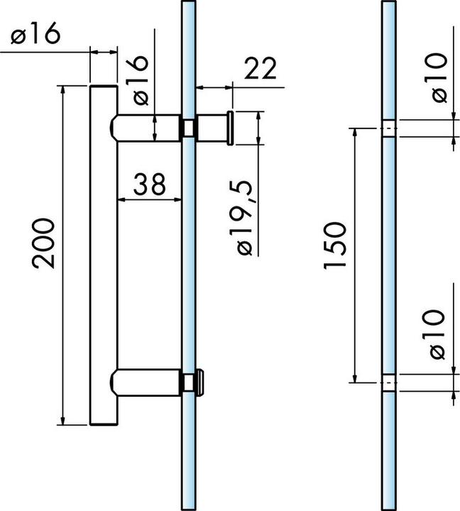 Produktbild Pauli+Sohn Glastürgriffe 8065