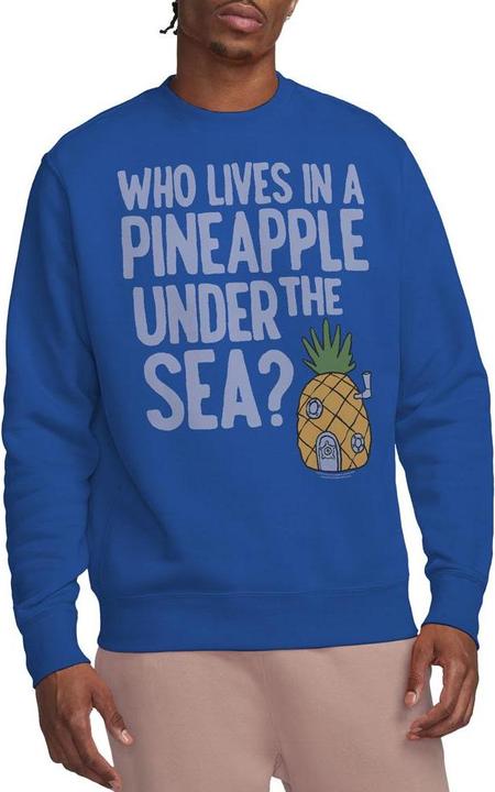 Actual product image Spongebob Squarepants Unisex Adult Pineapple Under The Sea Sweatshirt (S)
