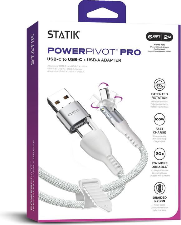 Actual product image Statik POWER PIVOT PRO - Kabel (2 m, USB 2.0, 100 W)