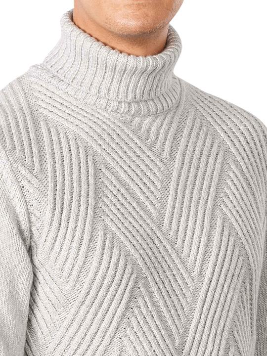 Immagine prodotto Cinque Turtle Neck Cithore Pullover Rib Knit Light Gray (L)