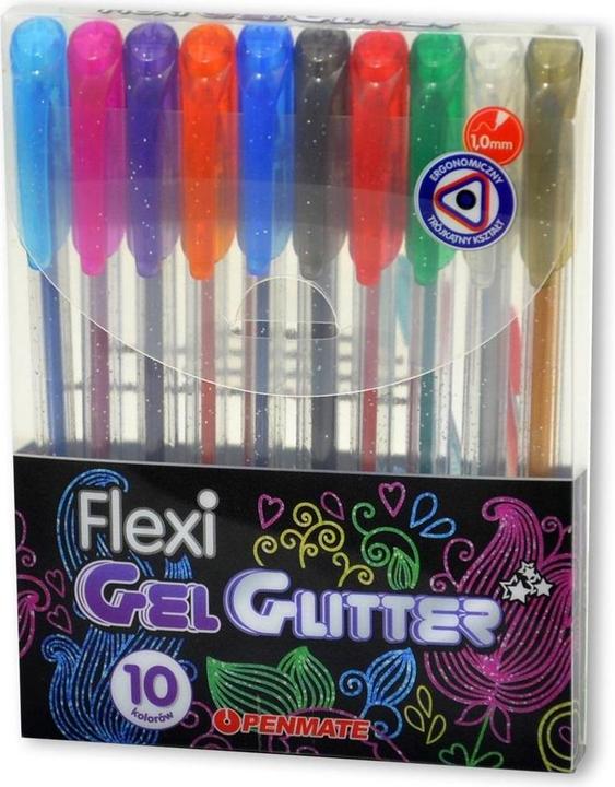 Produktbild Penmate Flexi Abra Gel Gelstift 10 Farben Glitzer (Glitzer, 10 x)
