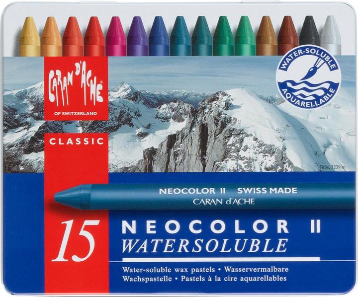 Produktbild Caran d'Ache Neocolor II Aquarelle Metallschachtel (15x)
