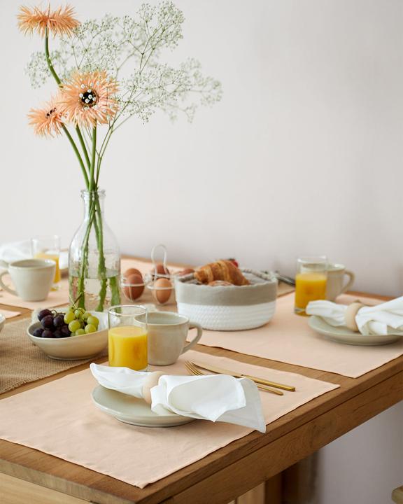 Image du produit Urbanara Tischset Tolosa, 6 Stück, 38 cm x 50 cm, Pfirsich (6 pcs, 50 x 38 cm)