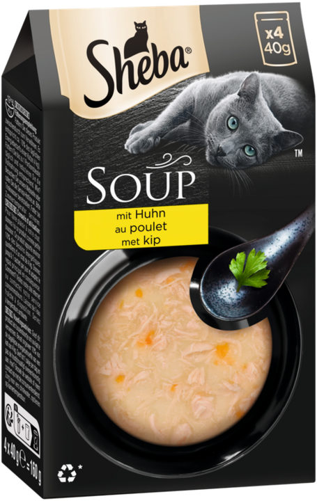 Produktbild Sheba SOUP Multipack Portionsbeutel Huhn (Adult, 40 Stk., 1600 g)