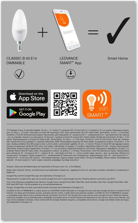 Produktbild Ledvance Smart+ Wifi Candle (E14, 470 lm, 4x)