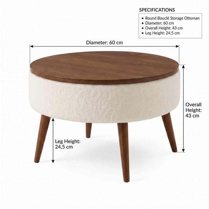 Produktbild Homitis Noya Round Coffee Table (60 x 43 cm)