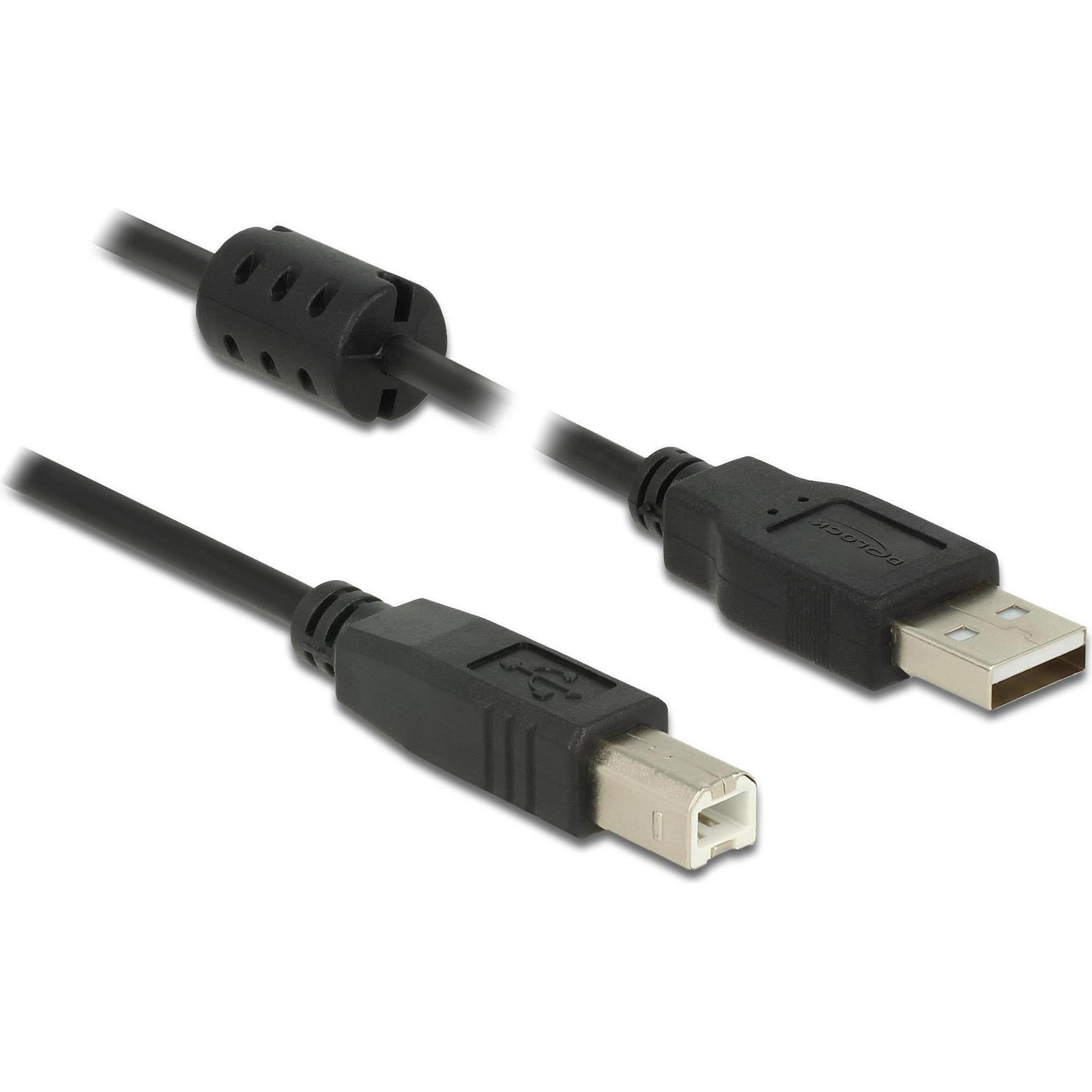 Delock USB A – USB B (3 m, USB 2.0), USB Kabel