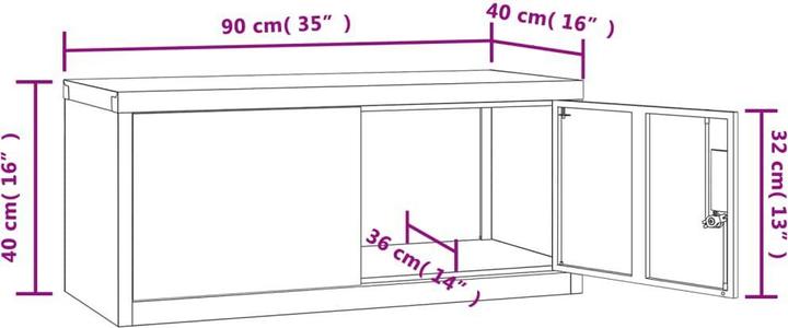 Image du produit vidaXL Bakarne (90 x 40 x 40 cm)