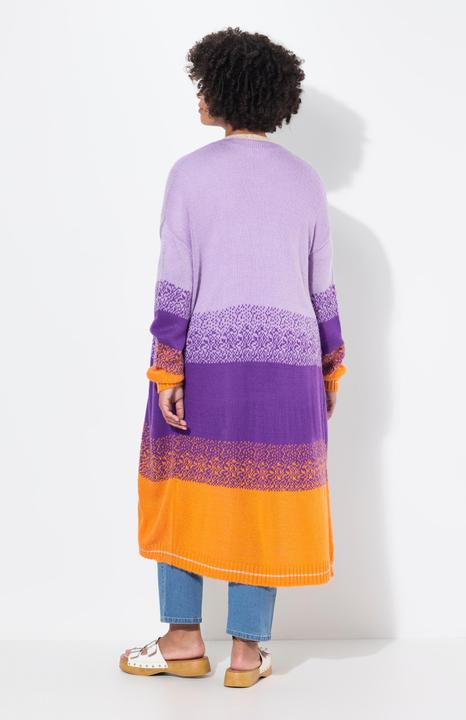 Produktbild Angel of Style Strickjacke, offene Form, Feinstrick, Blockstreifen, Langarm (56)