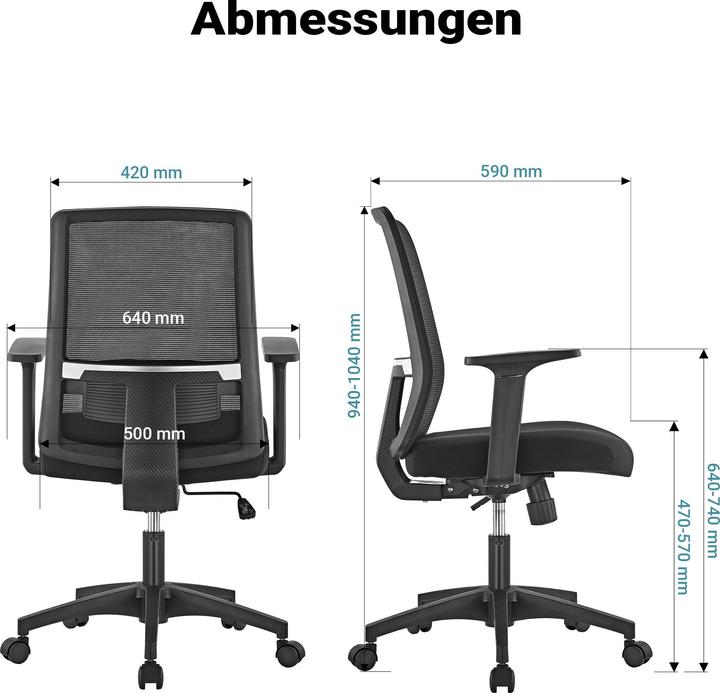 Actual product image Wiltec Ergonomic office chair