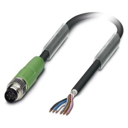 Phoenix 1522309. kabellengte: 3 m, connector: M8, productkleur: zwart, grijs, Kabels + Stekkers, Zwart