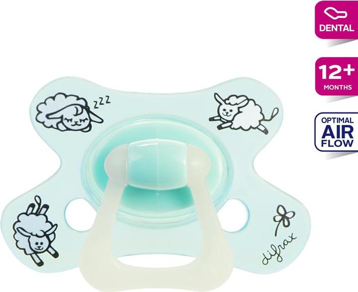 Actual product image Difrax Nuggi Dental 12+M Night Silicone (1x)