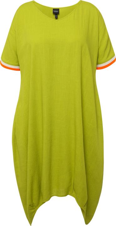 Produktbild Ulla Popken Midikleid, Leinenmix, V-Ausschnitt, Fledermaus-Halbarm (50, 52)