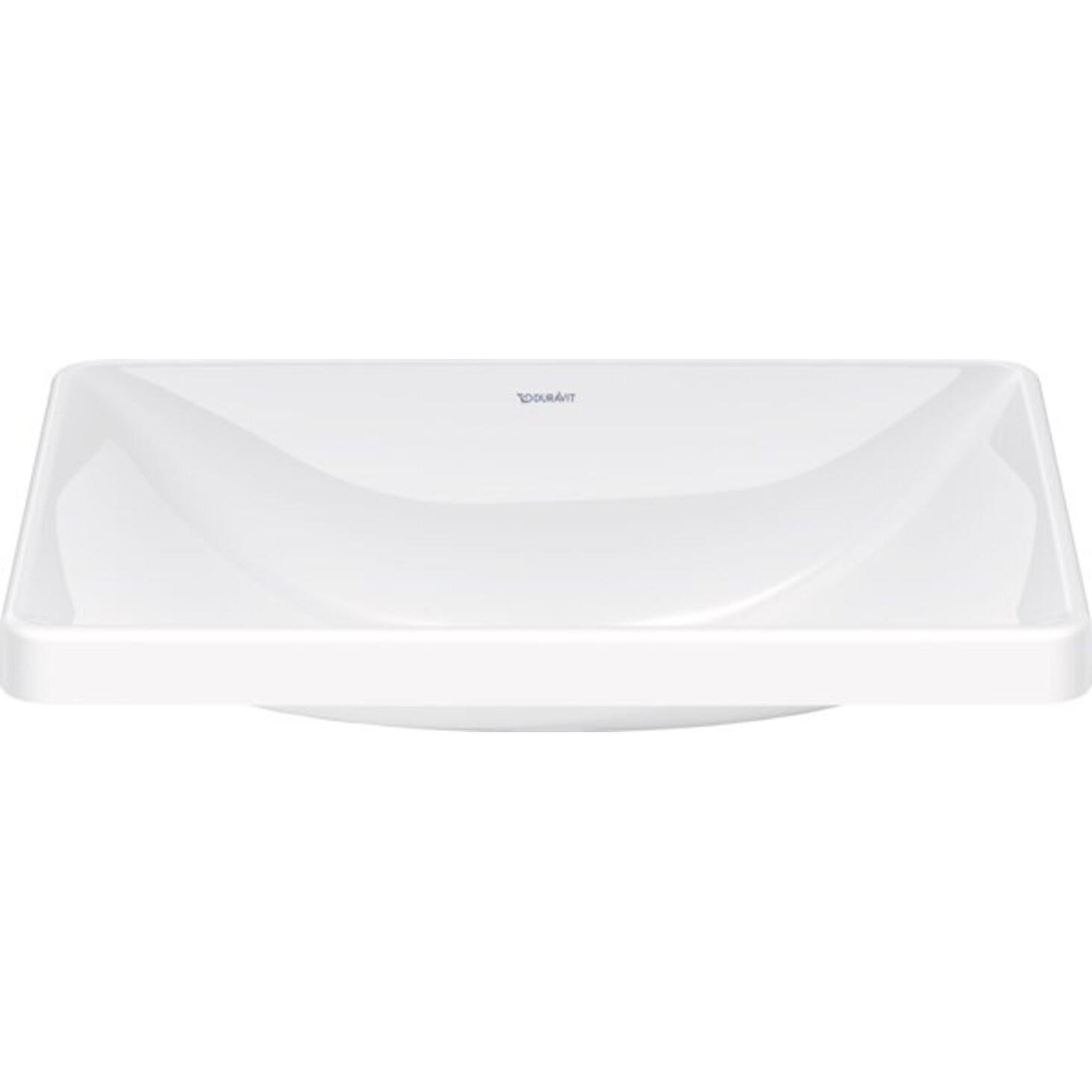 Duravit, Spülbecken, Einbauwaschtisch D-NEO 600x435mm o ÜL ohne Hahnlochbank weiss (Einbauspüle, 43.50 cm, 60 cm)