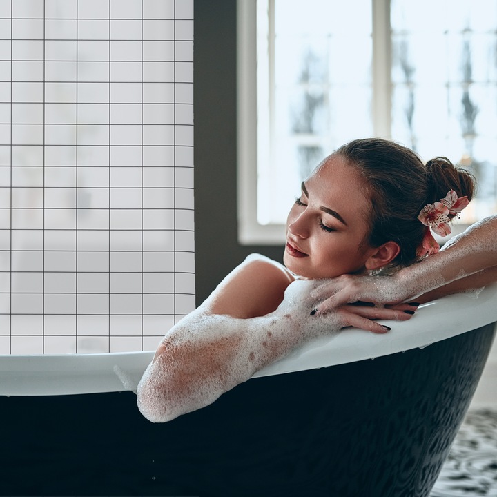 Actual product image Relaxdays Shower roller blind (120 x 4.5 x 245 cm)