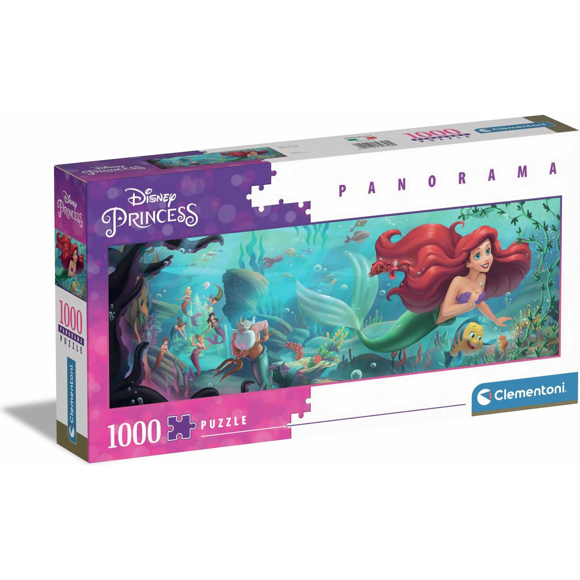 Clementoni Multicolore Puzzle Panoramico Disney Prinses, 1000 Pezzi (1000 Pezzi)