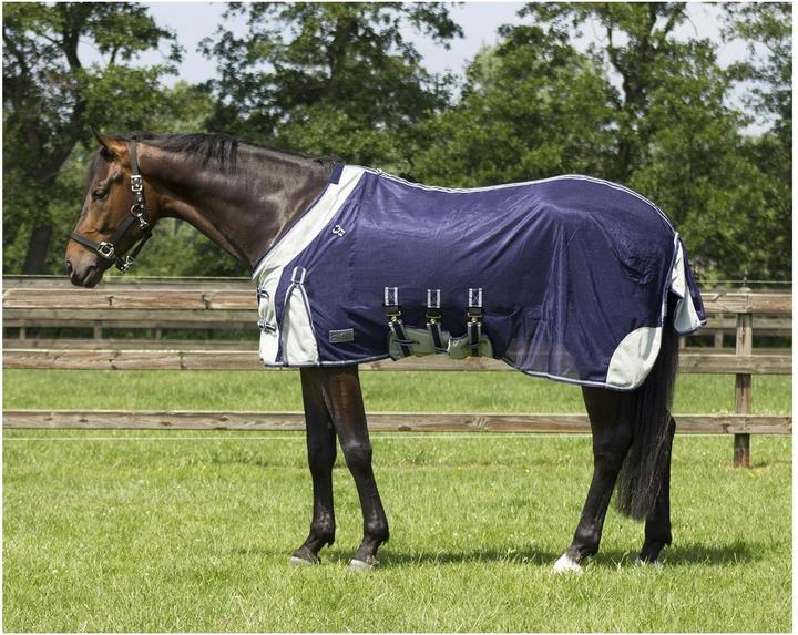 Actual product image Qhp Fly rug with neck and bonnet (105 cm)