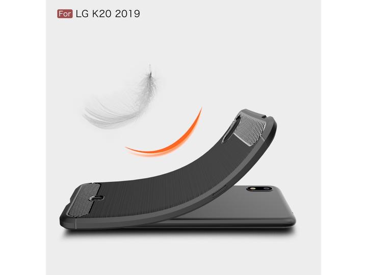 Actual product image Screenguard LG K20 Cover Carbon Brushed Soft TPU (K20)
