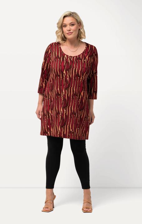 Immagine prodotto Ulla Popken Maglia lunga con scollo a girocollo, maniche a 3/4 e fantasia batik (60)