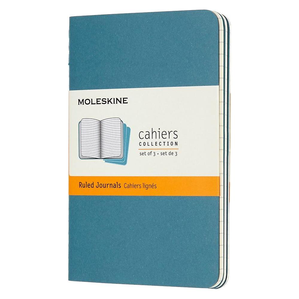 Moleskine, Notitieboekje + Schrijfblok, Notitieboekje Karton P/A6 629582 Gelinieerd, Levendig Blauw, 64 P. (A6, Rijen, Softcover)