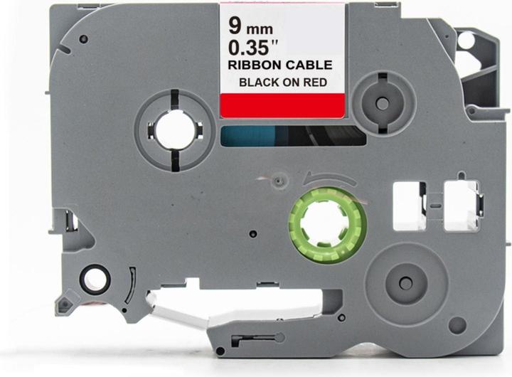 Immagine prodotto Hermex Alternatives Etikettenband zu Brother TZe-FX421 Beschriftungsband (0.90 cm, Nero, Rosso)