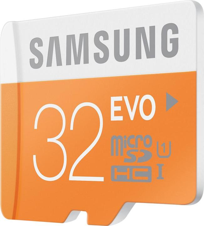 Produktbild Samsung EVO microSDHC mit Adapter (32 GB, microSDHC, U1, UHS-I)