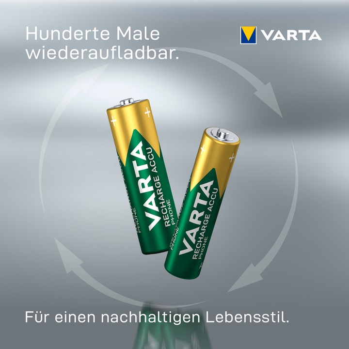 Image du produit Varta Recharger le téléphone d'Accu (2 pcs, AAA, 800 mAh)