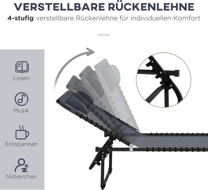 Actual product image Outsunny Folding lounger (189 cm)