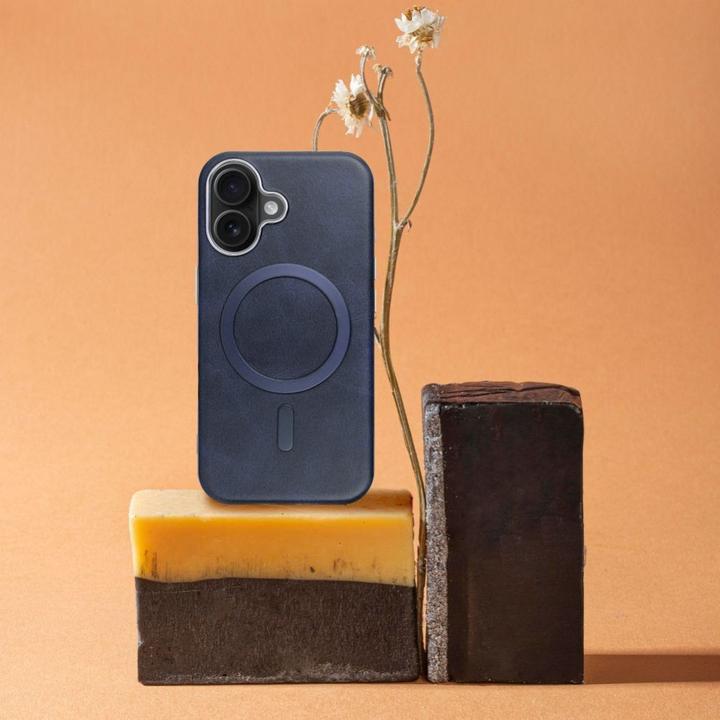 Actual product image 4Kom Back panel cover OEM GENTLEMAN MAG COVER Case compatible with MagSafe for IPHONE 11 navy blue (Apple iPhone 11)