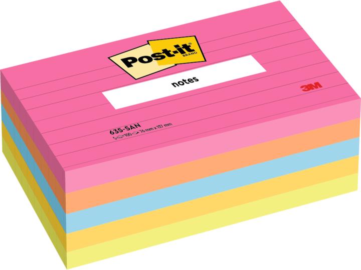 Actual product image Post-it Sticky notes Cape Town lined (127 x 76 mm)