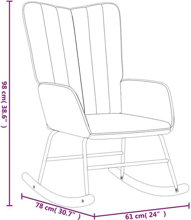 Produktbild vidaXL Schaukelstuhl mit Hocker