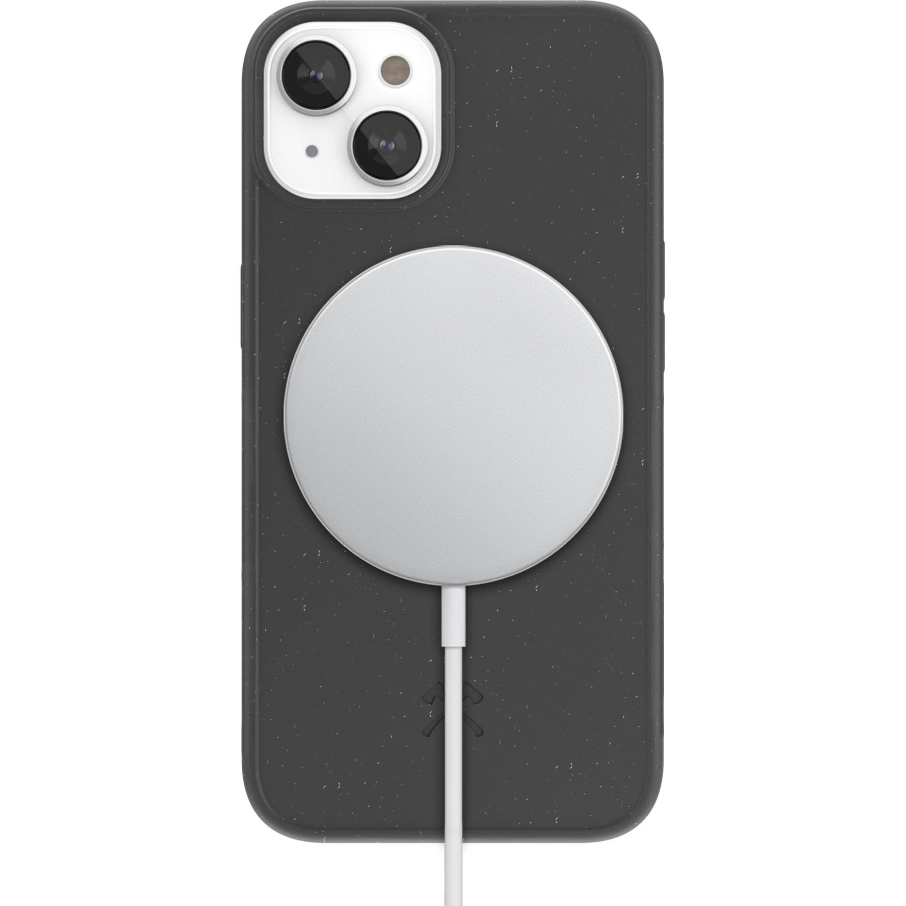 Woodcessories BioCase Magsafe (Apple iPhone 14), Smartphone Hülle, Schwarz