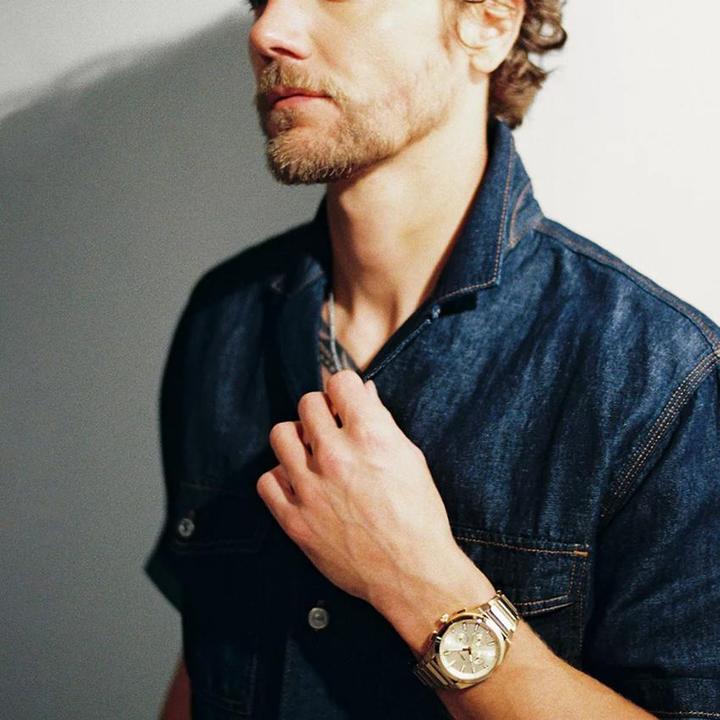 Immagine prodotto Fossil EVERETT Heren Horloge 44 mm - Goudkleurig (Cronografo, 44 mm)