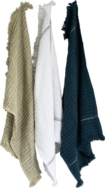 Blue, Olive, White