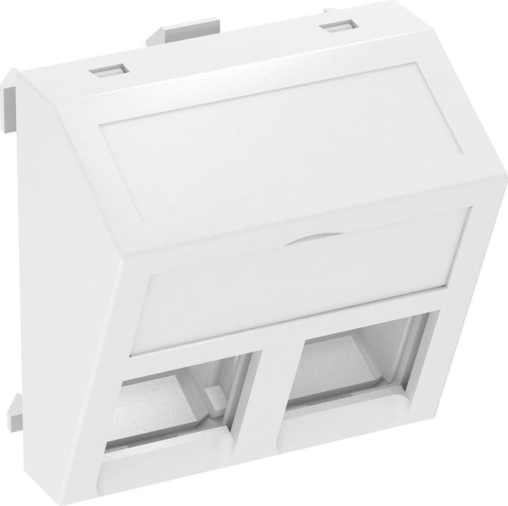 Produktbild OBO Bettermann Datentechnikträger DTS-02C RW1 f. 2 Module Typ C reinweiss