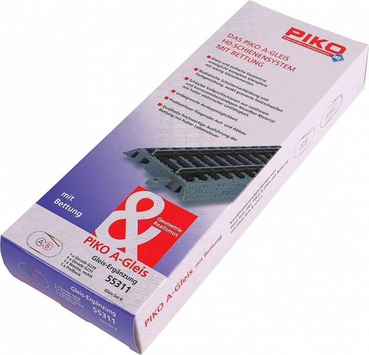 Actual product image Piko A track with bedding track set B (Track H0)