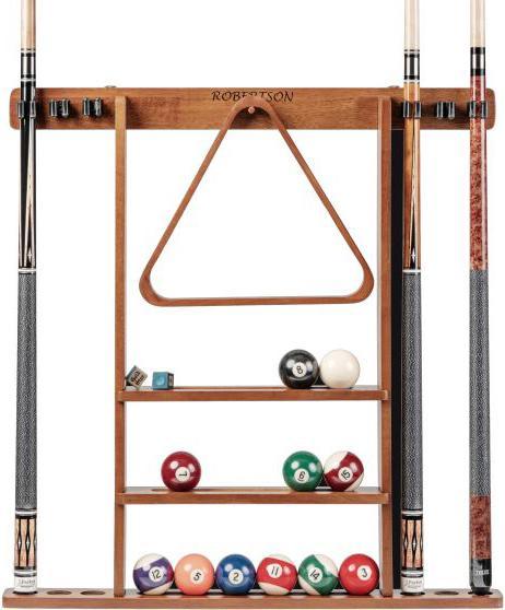 Image du produit Robertson Support mural pour 6 queues de billard noir