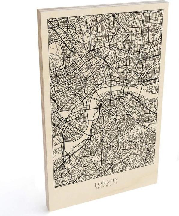 Image du produit Trenddeko Plan de la ville de Londres (20 x 30 cm)