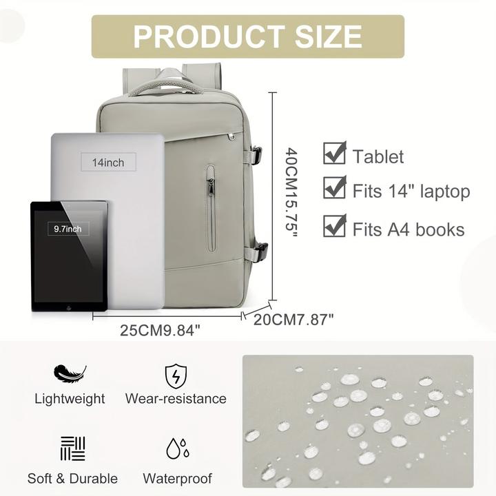 Immagine prodotto Only-Bags.Store Zaino con grande capacità per brevi viaggi, adatto agli studenti, con spazio per i computer