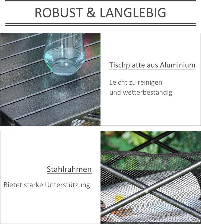 Actual product image Outsunny Camping table with storage bag and mesh bag