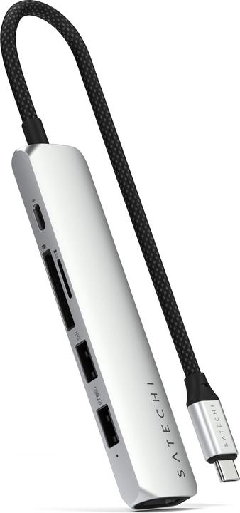 Immagine prodotto Satechi Slim 6 Multiport Hub Silver (USB-C, 6 porte)
