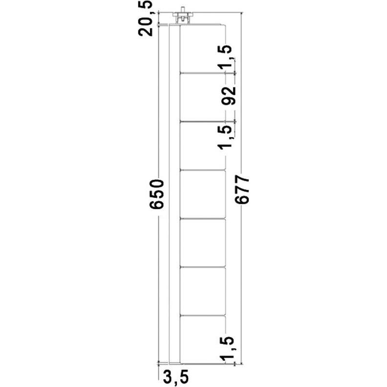 Thumbnail - OK-Line, Kabelschutz + Kabelführung, Kabelkanal FLAP, vertikal (Kabelkanal, 677 mm)