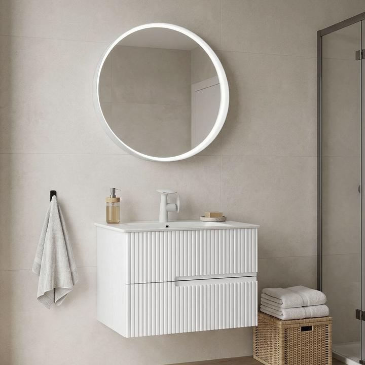 Produktbild Homitis Moonlight 70 v2 Bathroom Cabinet With Sink & Mirror Set (2 Pieces)