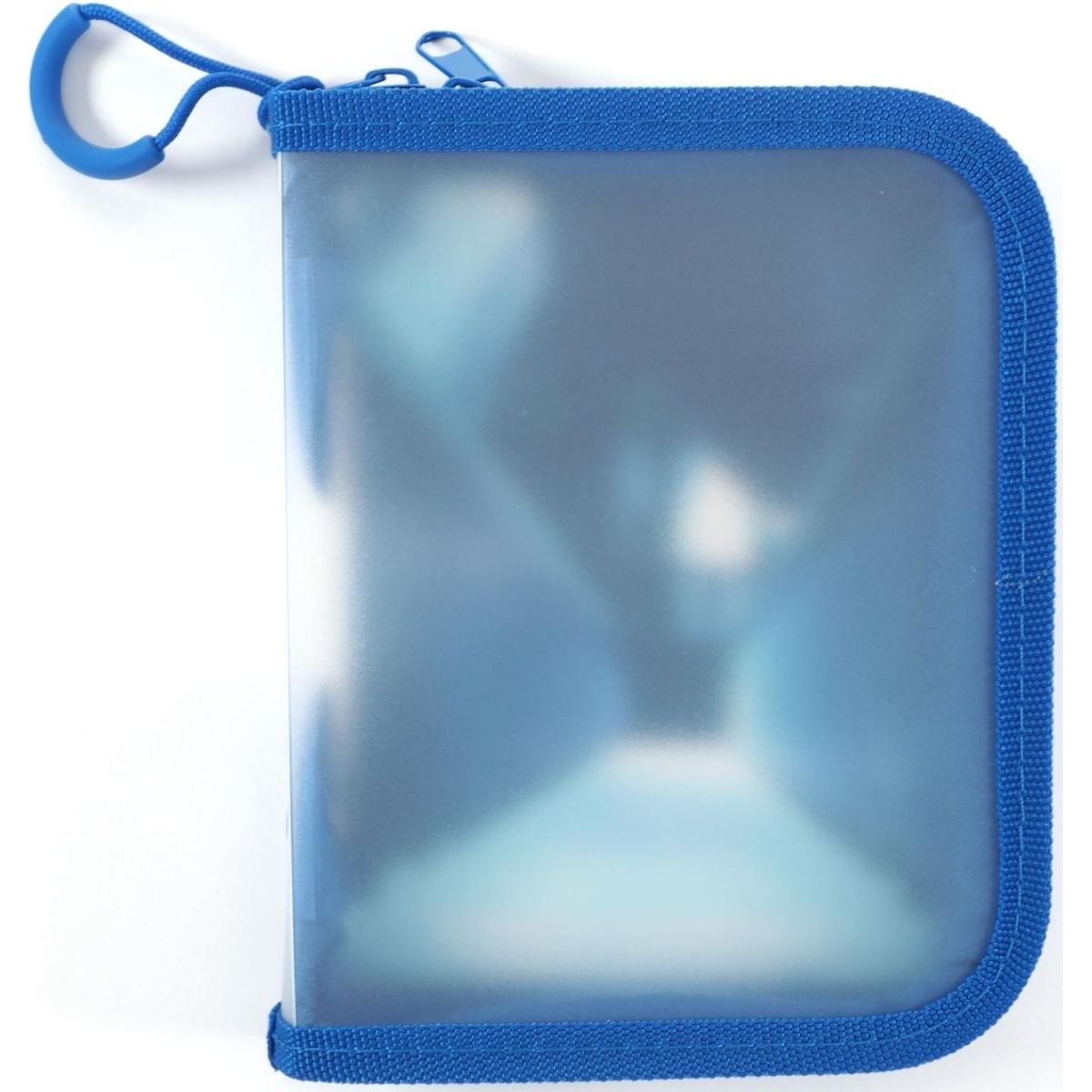 Foldersys, Mappe, Reissverschlussbeutel Mini A7 transparent/blau 0,5 mm (A7, 1 x)