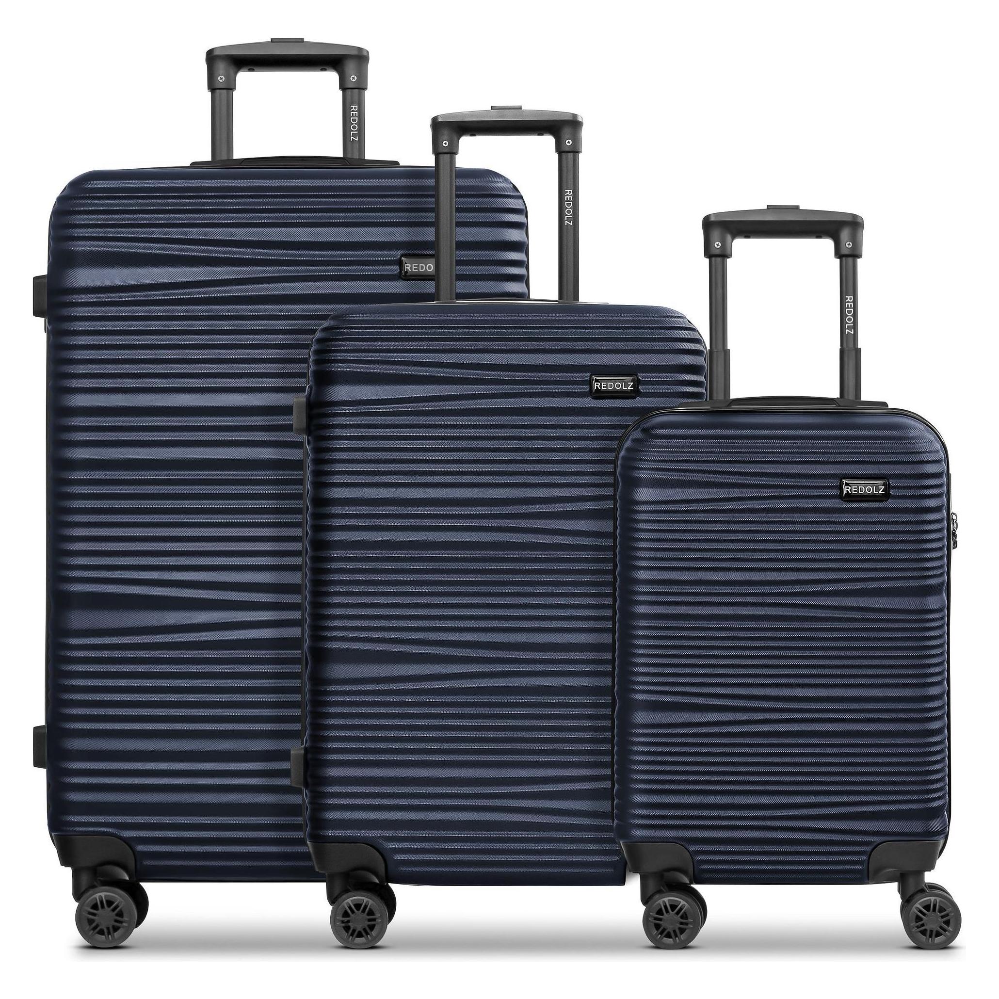 Redolz, Koffer, Essentials 16 3-Set 4 Rollen Kofferset 3-teilig, Blau, (198 l)