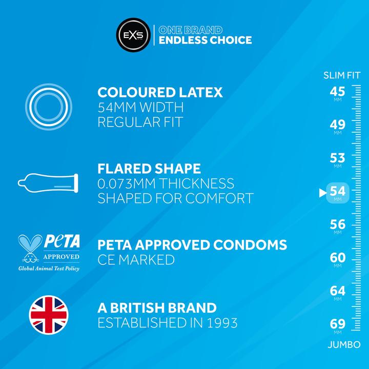 Actual product image EXS Black Latex - Condoms - 48 Pieces (48 pcs.)