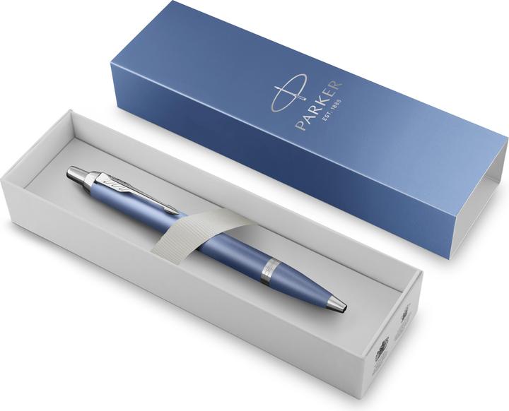 Productafbeelding Parker Pen IM Writing Rituals Blue GT Kugelschreiber (Blauw met chromen rand, 1 x)