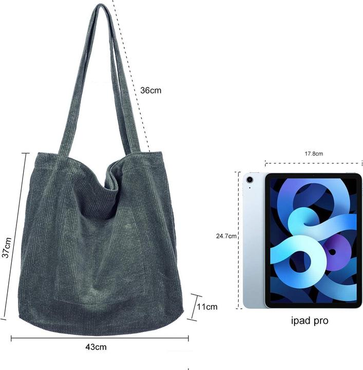 Produktbild Only-Bags.Store Umhängetasche Grosse Kapazität Cord Umhängetasche Retro Handtasche für den täglichen Gebrauch, Büro