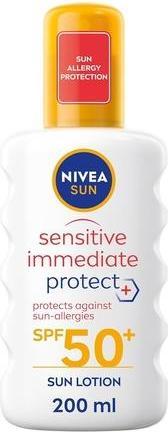 Actual product image NIVEA Sensitive immediate (Sun spray, SPF 50+, 200 ml)