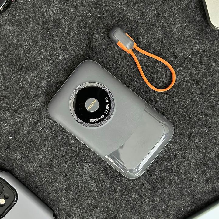 Produktbild Dudao Powerbank K21 Mini 10000mAh 22.5W USB-A / USB-C - gray (10000 mAh, 22.50 W, 37 Wh)